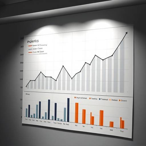 A graph showing business analytics